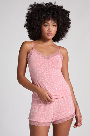 Hunkemöller Blonde Pyjamassæt i jersey pink