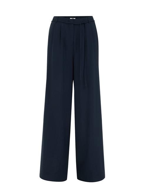 WE Fashion Bukser med lægfolder  navy