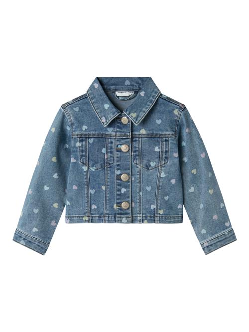 NAME IT Overgangsjakke 'NMFFALULA'  blue denim / lyseblå / lysegul / rosé