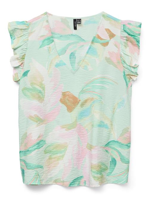VERO MODA Bluse 'VMJOSIE'  brun / grøn / mint / lyserød
