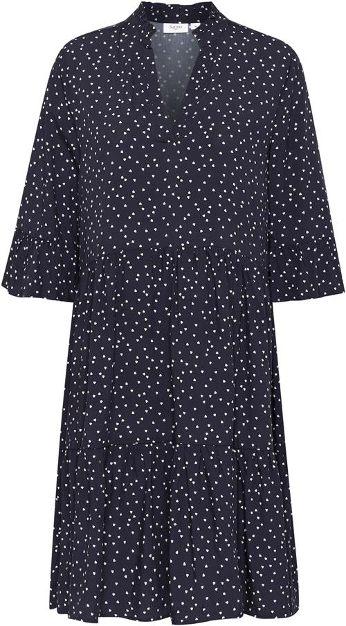 SAINT TROPEZ Kjole 'Eda'  navy / hvid
