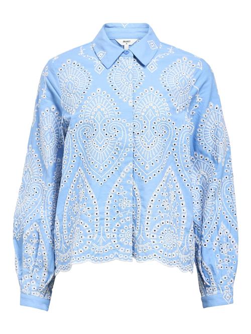 OBJECT Bluse 'BITTEN'  blå / hvid