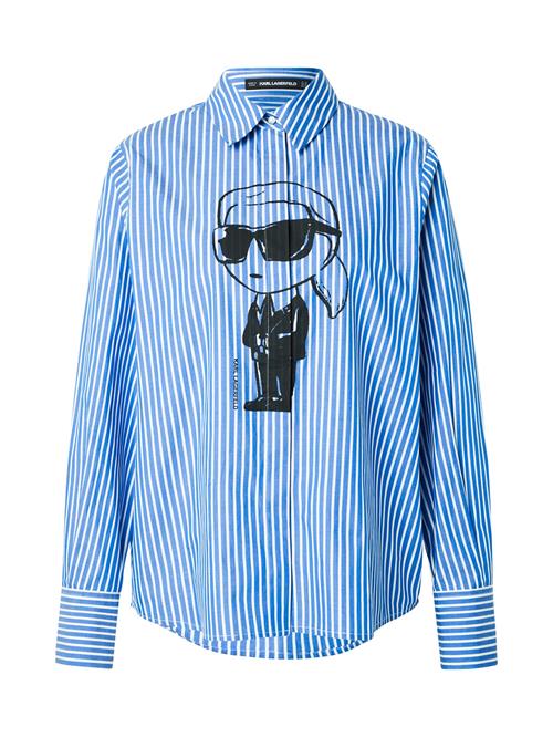 Karl Lagerfeld Bluse 'IKON'  blå / sort / hvid