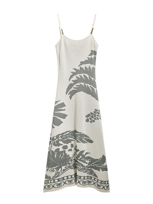 Desigual Strikkjole  mørkegrøn / offwhite