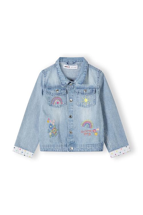 MINOTI Overgangsjakke  blue denim / gul / orange / pink