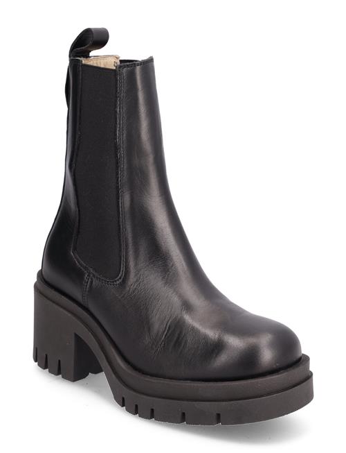 Slfsage Leather High Heel Chelsea Boot Selected Black