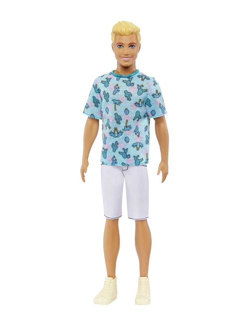 Fashionistas Ken Doll #211 With Blond Hair And Cactus Tee Barbie Patterned