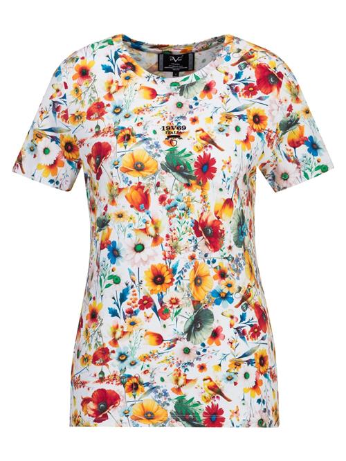 19V69 ITALIA Shirts 'Bella Flower'  orange / blodrød / sort / hvid
