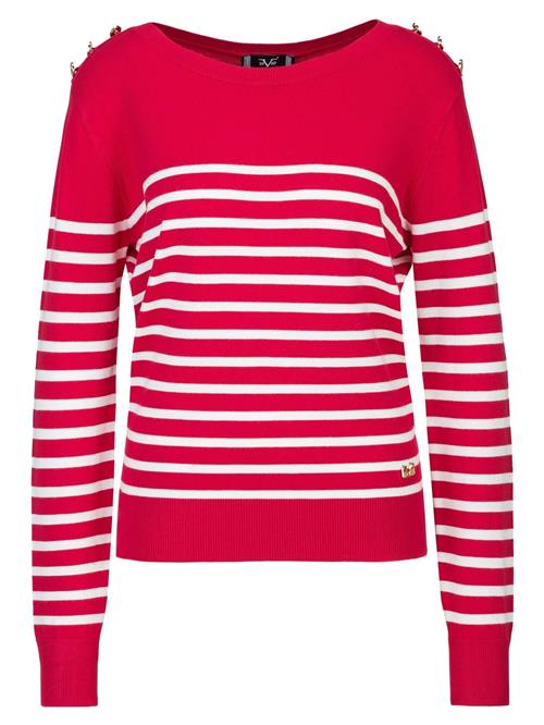 19V69 ITALIA Pullover 'Flora'  rød / hvid