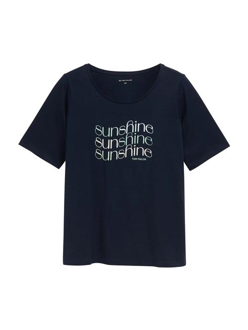 Tom Tailor Women + Shirts  mørkeblå / mint / hvid