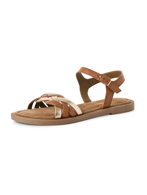 Tamaris Sandaler med rem  cognac / guld