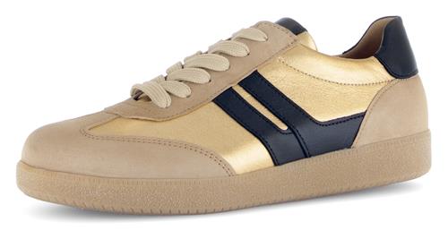 GABOR Sneaker low  lysebrun / guld / sort