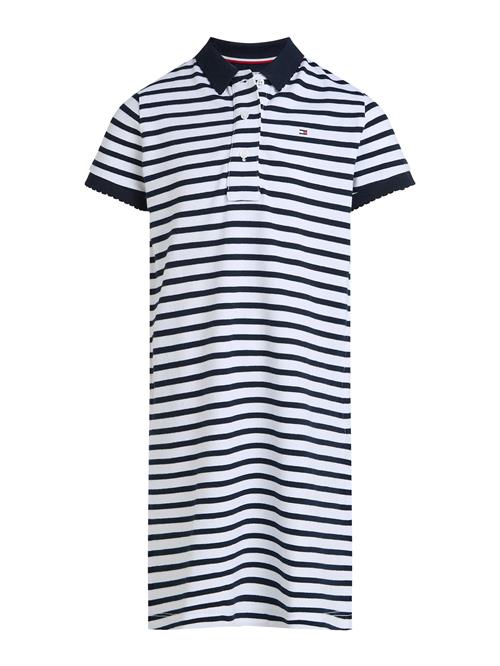 TOMMY HILFIGER Kjole 'ESSENTIAL'  blå / hvid