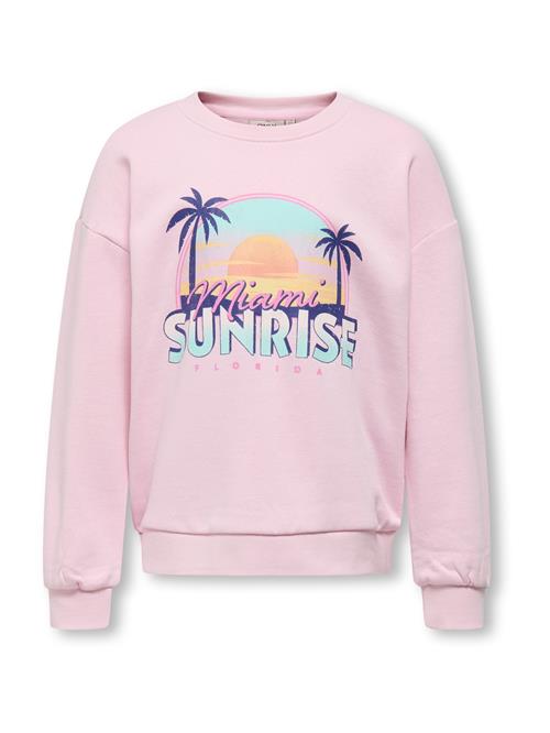 ONLY GIRLS Sweatshirt 'KOGRITA'  indigo / lyseblå / orange / lyserød