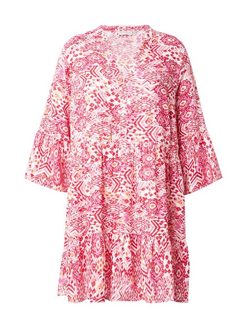 ONLY Carmakoma Kjole 'CARMarrakesh'  pink / lyserød / orangerød / hvid