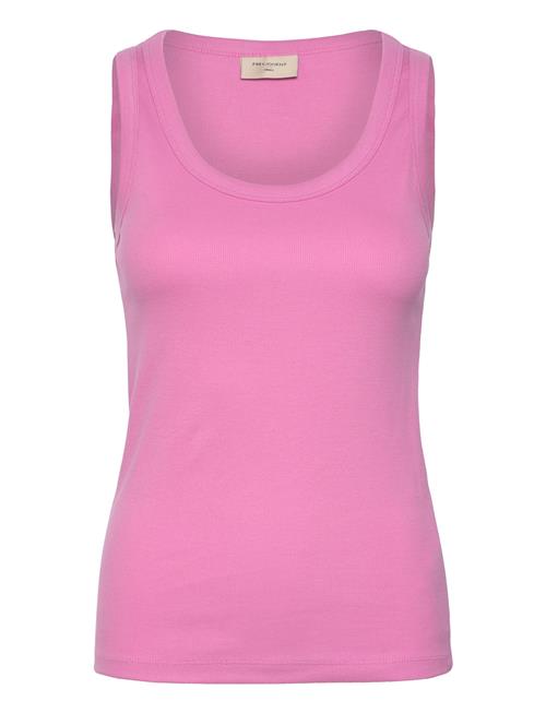Top From Freequent In A Soft, Ribbed Material. The Top Has A Simple Silhouette W FREE/QUENT Pink