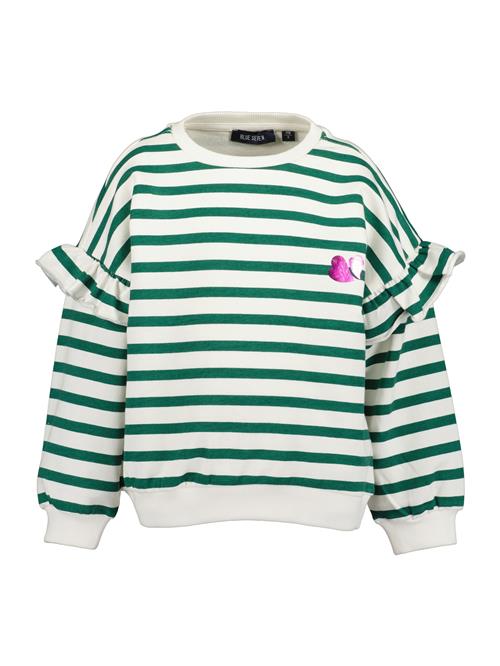 BLUE SEVEN Sweatshirt  mørkegrøn / pink / hvid