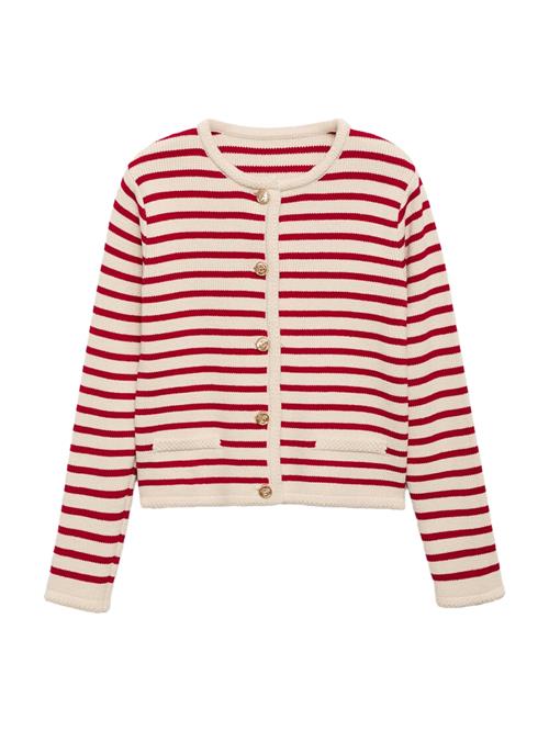 MANGO Cardigan 'ELIOT'  cranberry / hvid