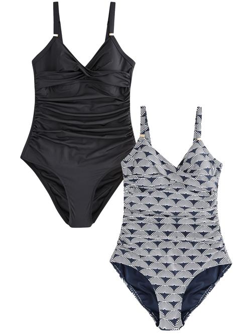 Next Badedragt  navy / sort / hvid