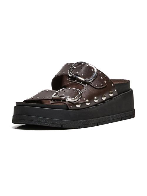 Bershka Pantoletter  mørkebrun