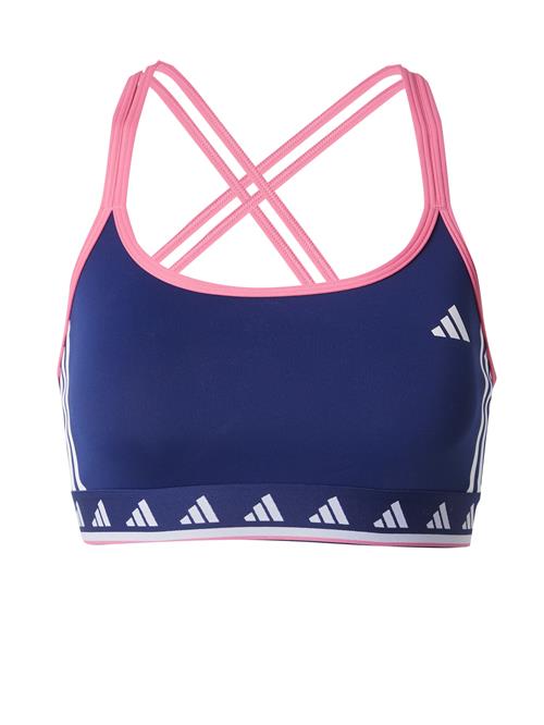 Se ADIDAS PERFORMANCE Sports-BH 'Hyglm Q2'  mørkeblå / gammelrosa / hvid ved About You