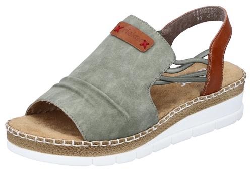 Rieker Sandaler  rustbrun / grøn-meleret / hvid