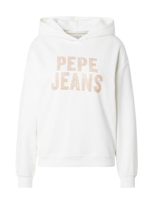 Pepe Jeans Sweatshirt 'CATIA'  guld / hvid