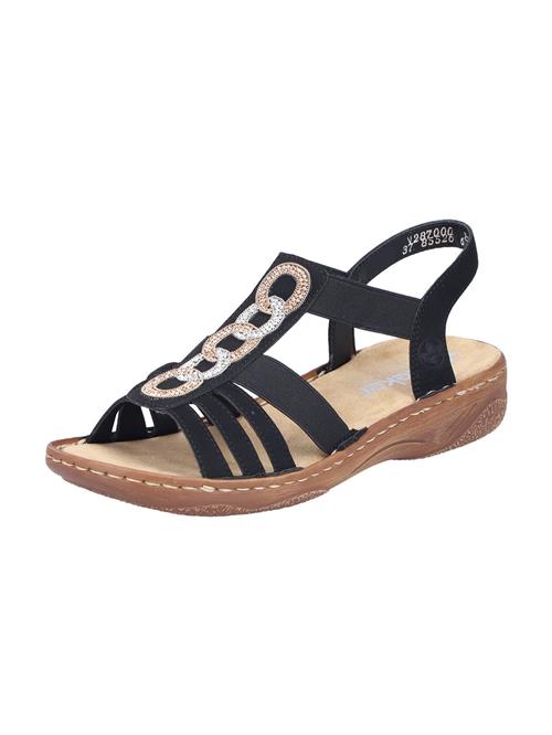 Rieker Sandaler  guld / sort