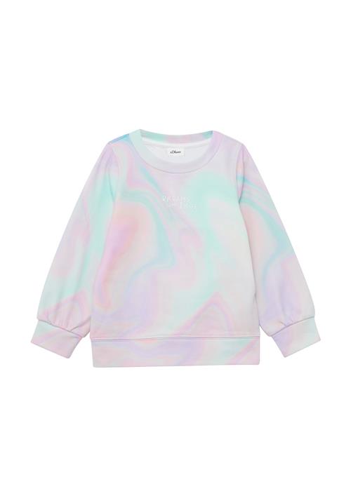 s.Oliver Sweatshirt  aqua / lilla / lyserød / hvid
