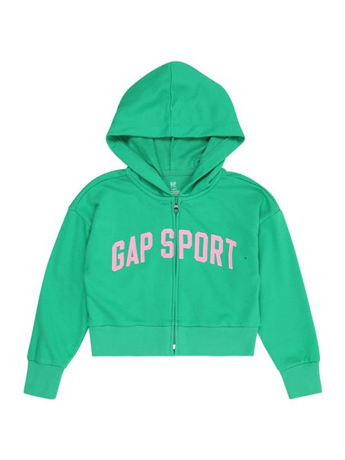 GAP Sweatjakke  græsgrøn / lys pink