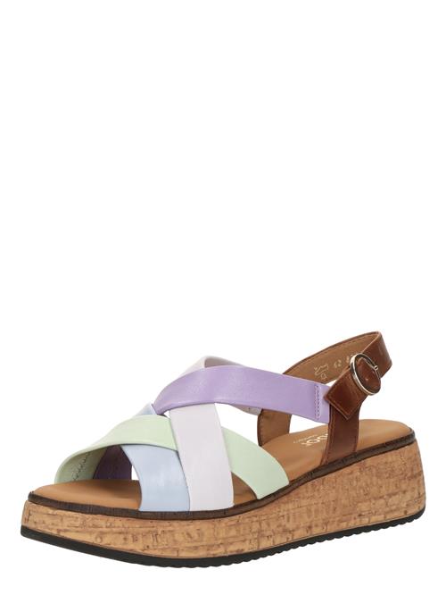 GABOR Sandaler  brun / pastelgrøn / lilla / hvid