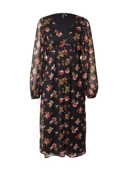 VERO MODA Blusekjole 'VMSMILLA'  oliven / gammelrosa / mørkerød / sort