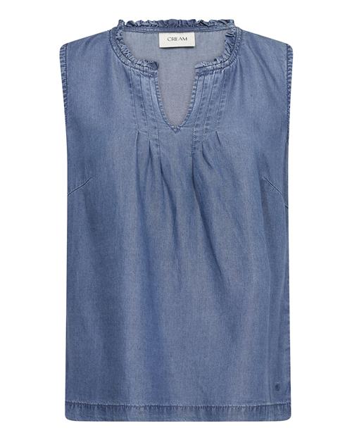 Cream Bluse  blue denim