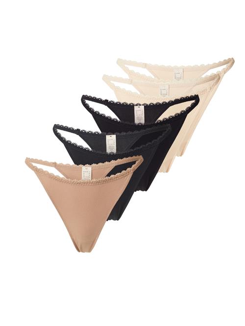 Dorina String  creme / mørkebeige / sort