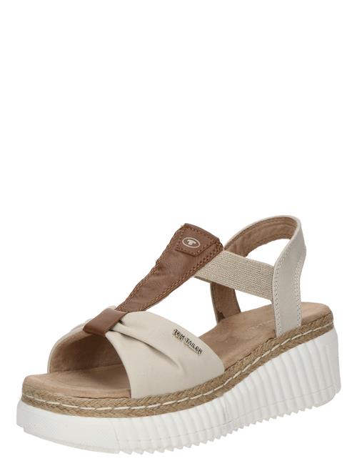 TOM TAILOR Sandaler  beige / creme / brun