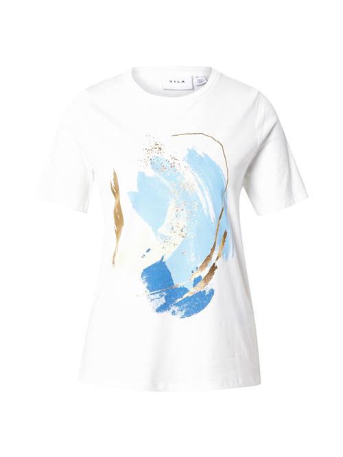 VILA Shirts 'VISTAMP'  azur / lyseblå / guld / hvid