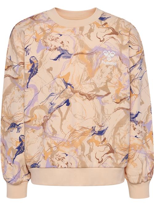 Hummel Sweatshirt 'Swirly'  navy / umbra / orange / pastelorange