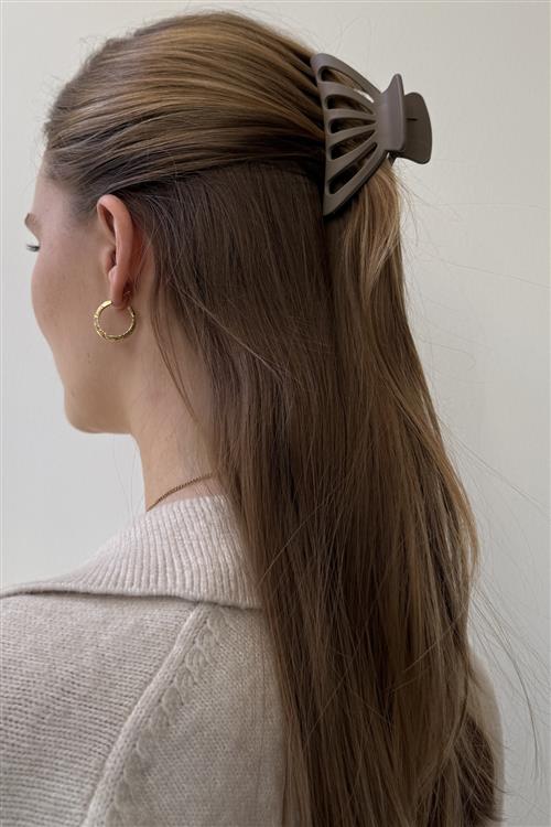 Hollow Claw Clip - Brun - One-Size - TeeShoppen