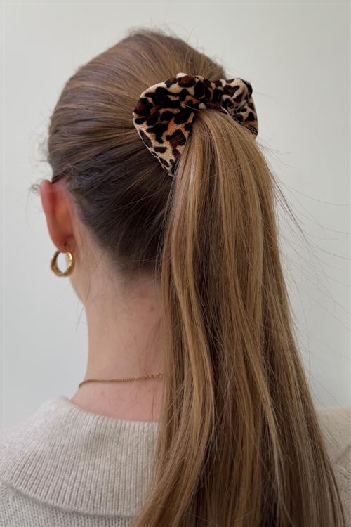 Leopard Scrunchie - Beige - One-Size - TeeShoppen