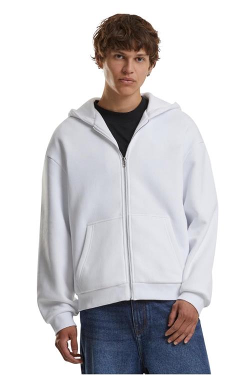 Everyday Zip Hoodie - Hvid - 4XL - TeeShoppen