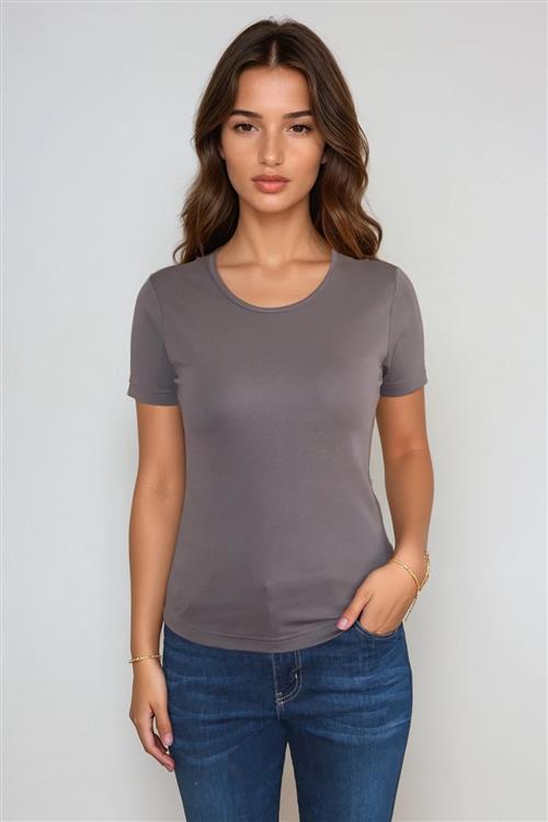 Basic Tight T-shirt - Grå - XL - TeeShoppen