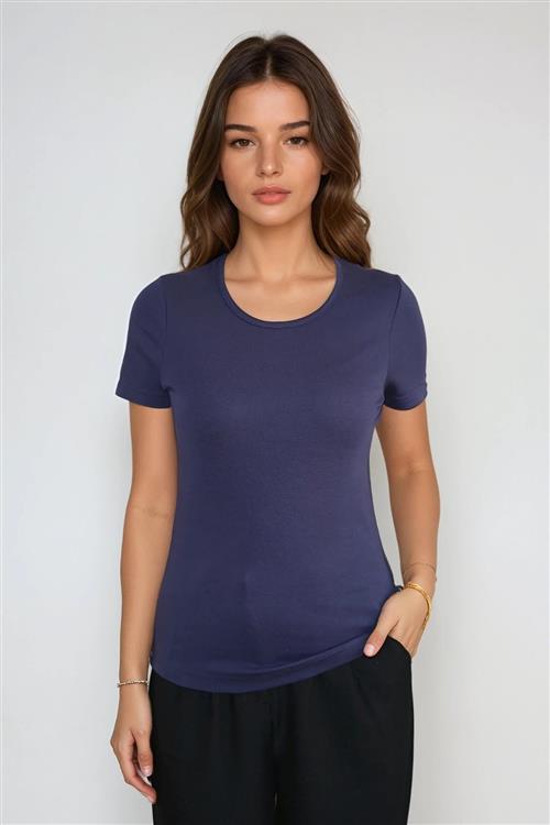 Basic Tight T-shirt - Navy - XL - TeeShoppen