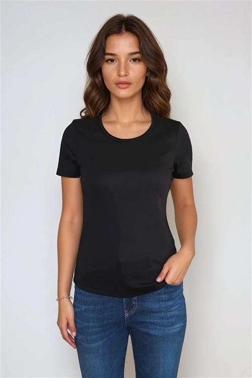 Basic Tight T-shirt - Sort - S - TeeShoppen