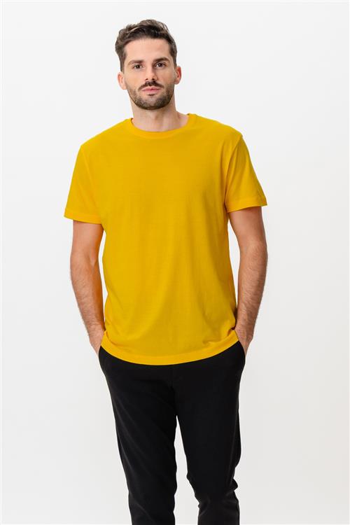 Basic Joy T-shirt - Gul - M - TeeShoppen