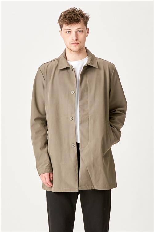Oakland Frakke - Mørk Oliven - L - Casual Friday