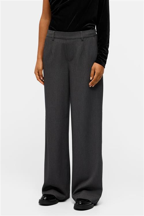 Lisa Wide Pant - Medium Grå Melange - 40 - Object