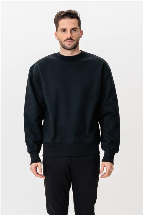 Heavy Crewneck - Sort - XL - TeeShoppen