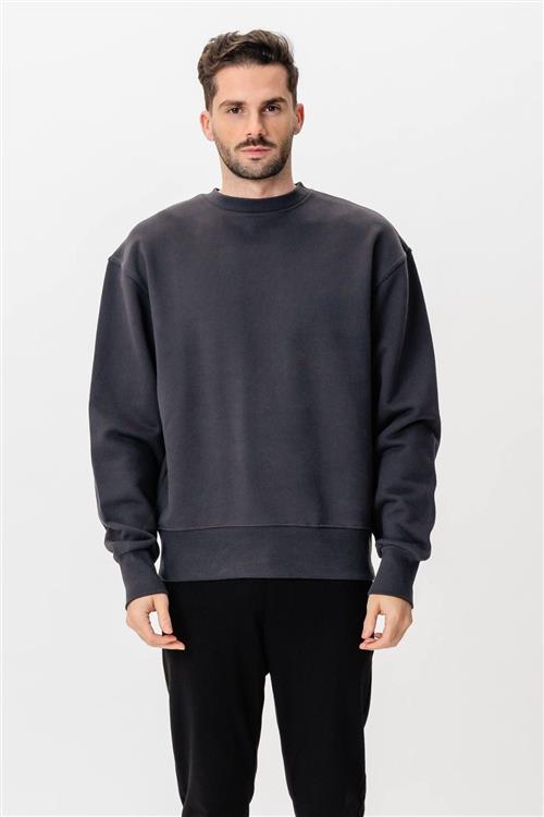 Heavy Crewneck - Mørkegrå - M - TeeShoppen