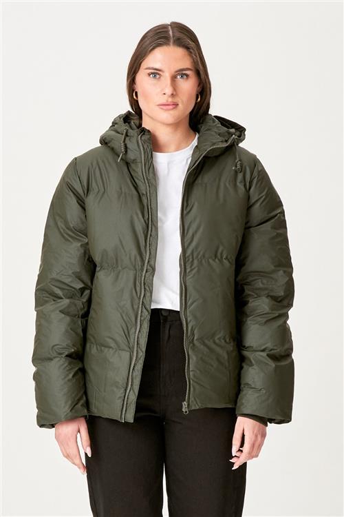 Lexie Coated Jacket - Olive - XL - TeeShoppen