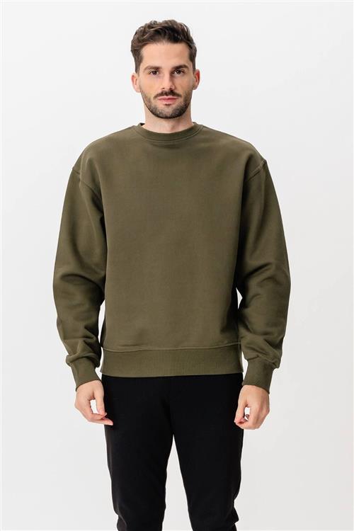 Heavy Crewneck - Army - M - TeeShoppen
